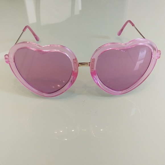 Unbranded Accessories - Heart Shaped Sunglasses Adult Sized Pink Rose